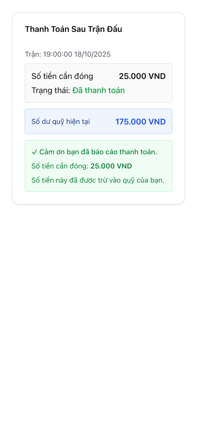 Thanh toán - đã đóng quỹ